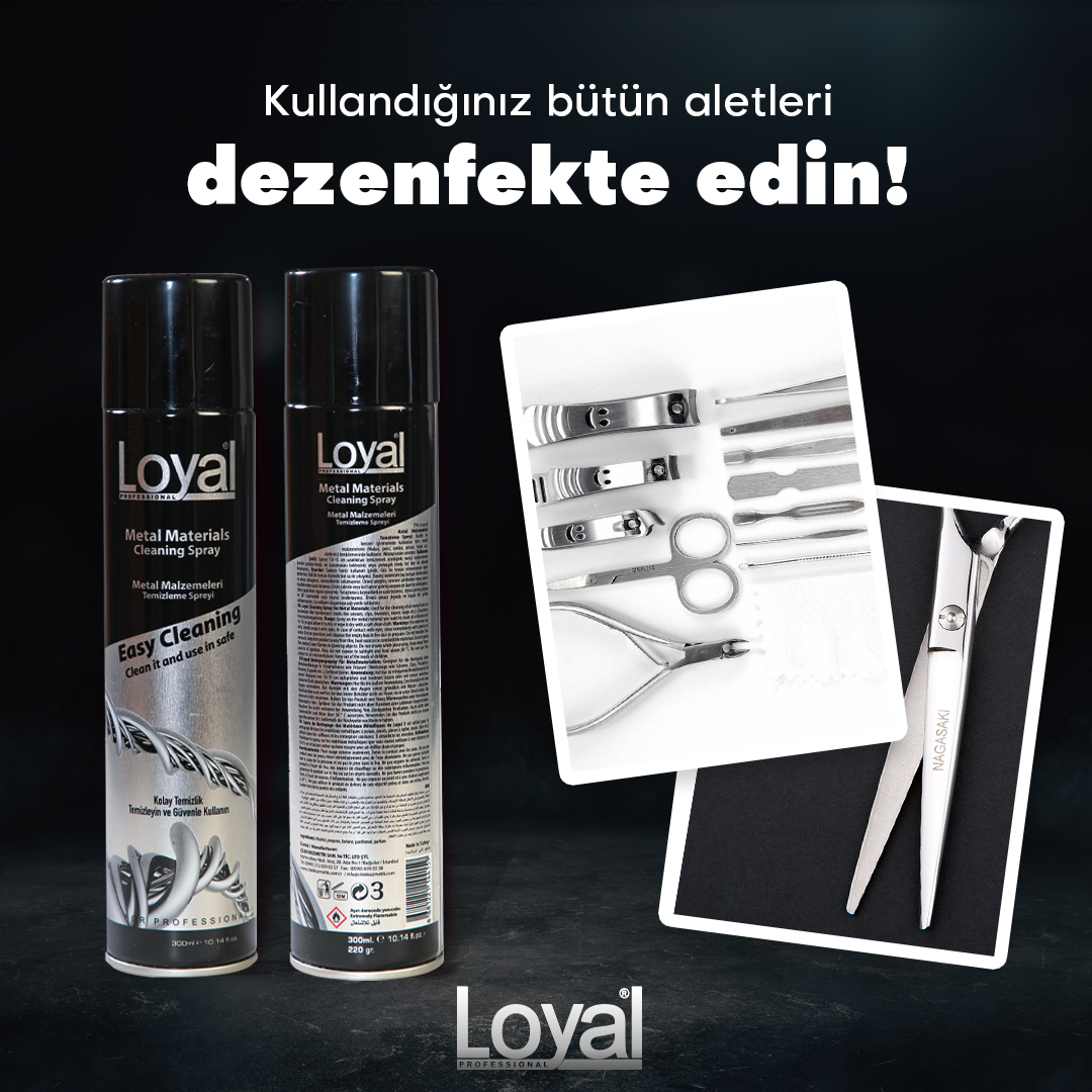 Kullandığınız bütün aletleri dezenfekte edin!